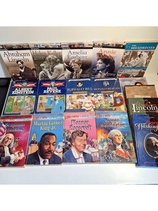 Scholastic Other - Historical Biography Chapter 17 Book Lot DK Einstein Lincoln Buffalo Bill Keller